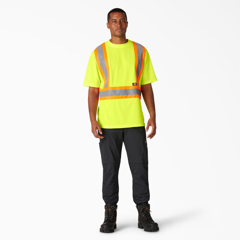 Dickies Hi Vis Safety Short Sleeve T-Shirt ANSI Yellow ID-FOpz2bk0
