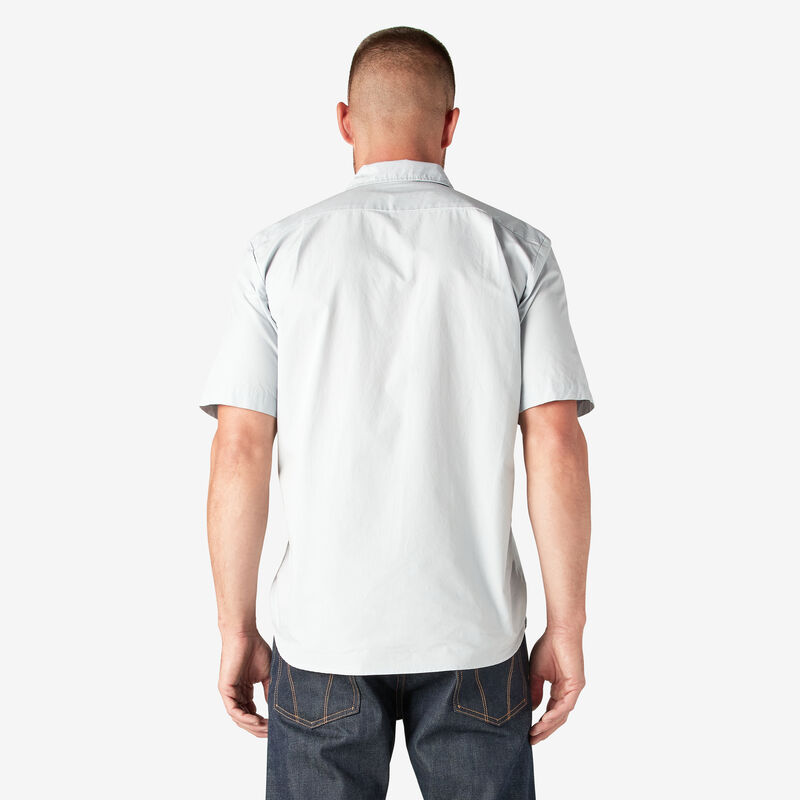 Dickies 1922 Short Sleeve Work Shirt Rinsed Light Blue ID-FeJ0EyB1