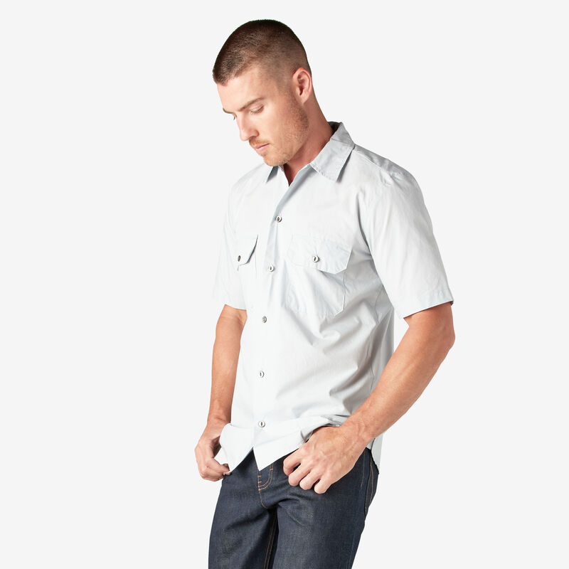 Dickies 1922 Short Sleeve Work Shirt Rinsed Light Blue ID-FeJ0EyB1