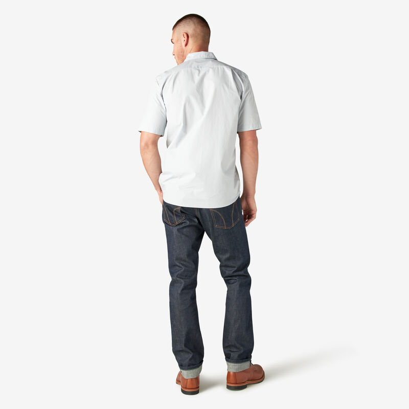 Dickies 1922 Short Sleeve Work Shirt Rinsed Light Blue ID-FeJ0EyB1