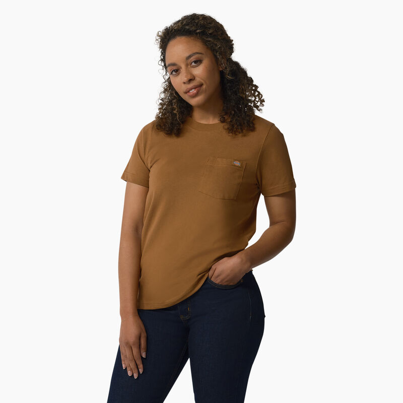 Dickies Heavyweight Short Sleeve Pocket T-Shirt Brown Duck ID-FfXIQY4Y