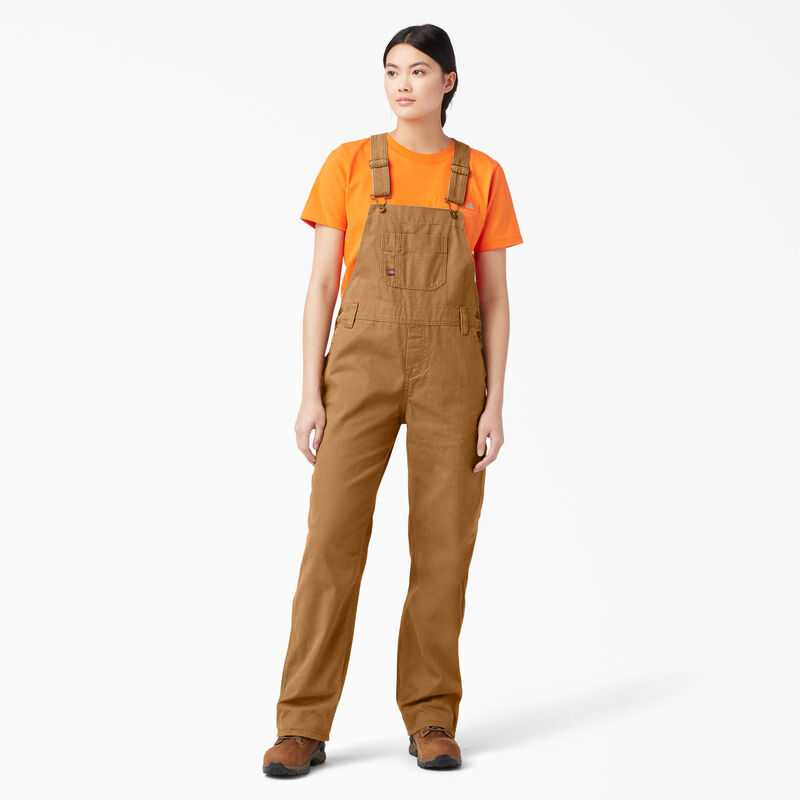 Dickies Relaxed Fit Bib Overalls Rinsed Brown Duck ID-FxIoTIKY