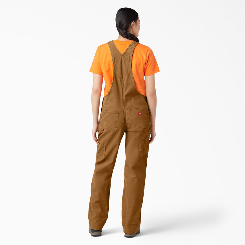 Dickies Relaxed Fit Bib Overalls Rinsed Brown Duck ID-FxIoTIKY