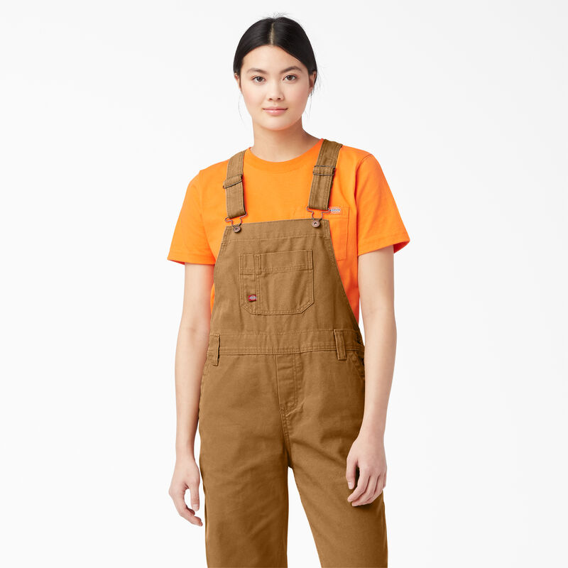 Dickies Relaxed Fit Bib Overalls Rinsed Brown Duck ID-FxIoTIKY
