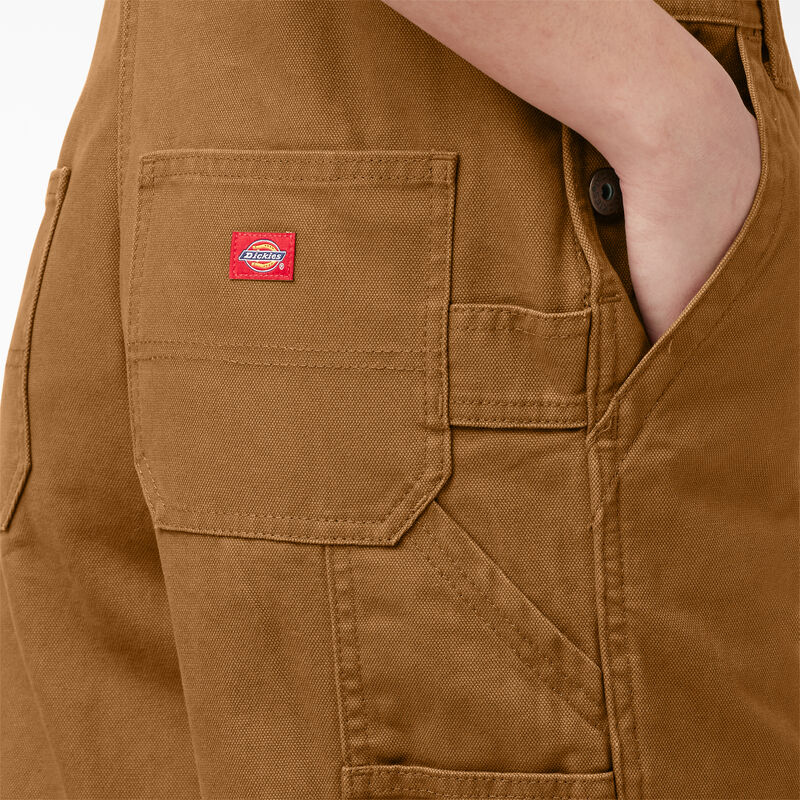 Dickies Relaxed Fit Bib Overalls Rinsed Brown Duck ID-FxIoTIKY