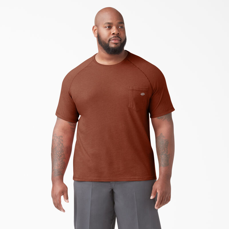 Dickies Cooling Short Sleeve Pocket T-Shirt Red Rock Heather ID-GJ0IFuRN