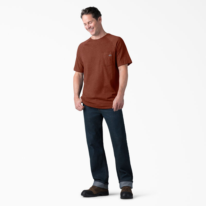 Dickies Cooling Short Sleeve Pocket T-Shirt Red Rock Heather ID-GJ0IFuRN