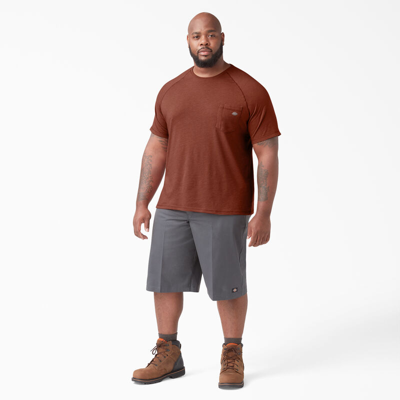 Dickies Cooling Short Sleeve Pocket T-Shirt Red Rock Heather ID-GJ0IFuRN