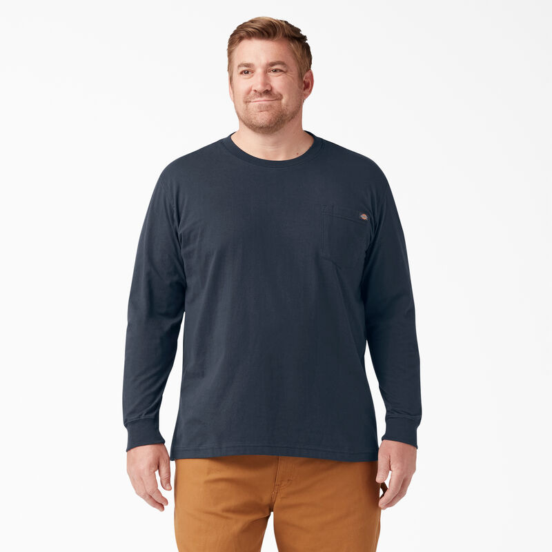Dickies Heavyweight Long Sleeve Pocket T-Shirt Dark Navy ID-GZ0zTmdb