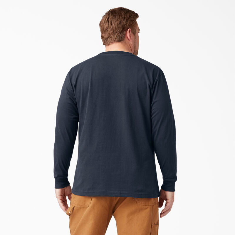 Dickies Heavyweight Long Sleeve Pocket T-Shirt Dark Navy ID-GZ0zTmdb