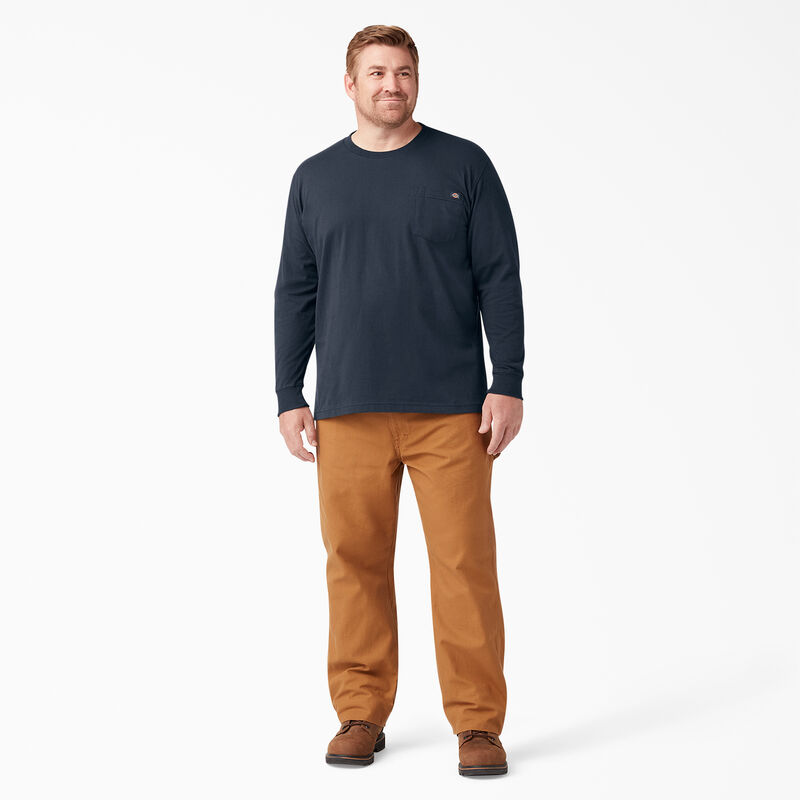 Dickies Heavyweight Long Sleeve Pocket T-Shirt Dark Navy ID-GZ0zTmdb