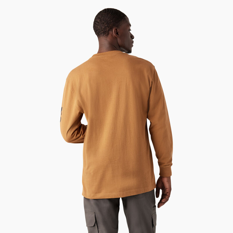 Dickies Long Sleeve Heavyweight Logo T-Shirt Brown Duck ID-GrlpLeYL