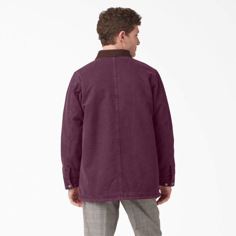 Dickies Stonewashed Duck Lined Chore Coat Stonewashed Grape Wine ID-HC7WL3Rv