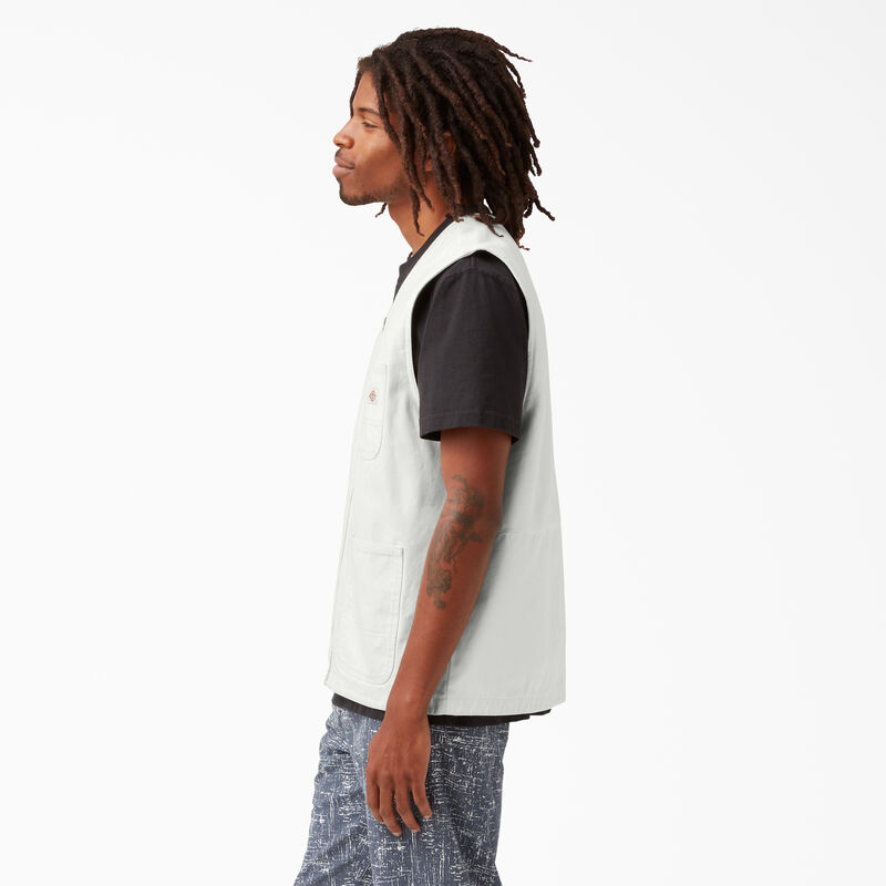 Dickies Stonewashed Duck Carpenter Vest Stonewashed Cloud ID-HER3pCSR
