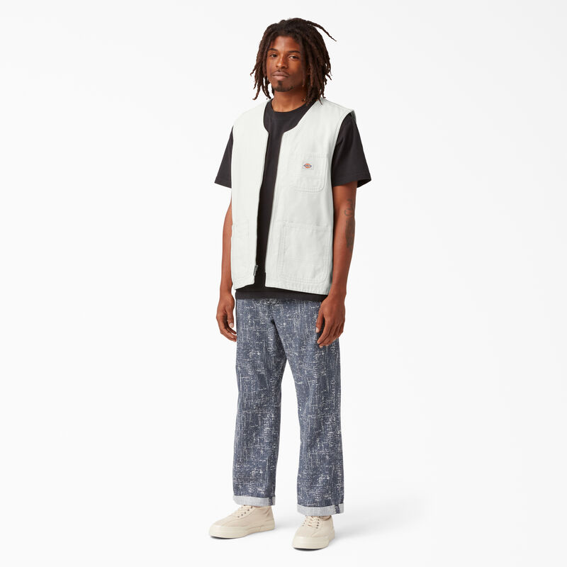 Dickies Stonewashed Duck Carpenter Vest Stonewashed Cloud ID-HER3pCSR
