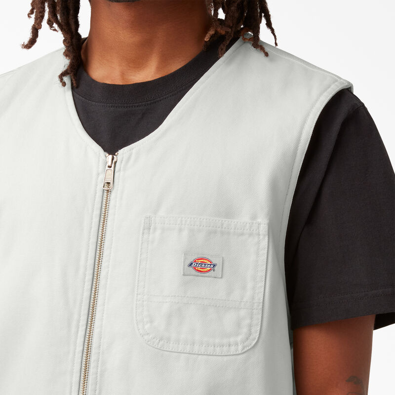 Dickies Stonewashed Duck Carpenter Vest Stonewashed Cloud ID-HER3pCSR