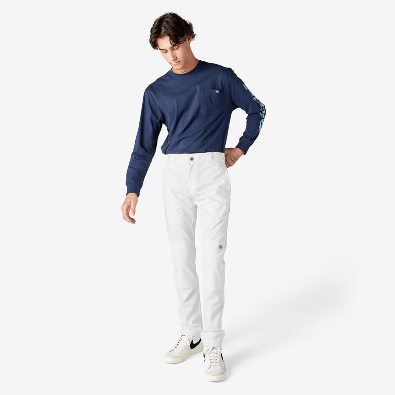 Dickies Skinny Fit Double Knee Work Pants White ID-HFVDDBo9