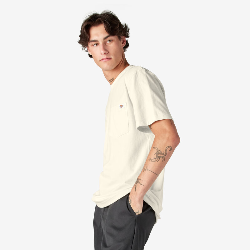 Dickies Heavyweight Short Sleeve Pocket T-Shirt Natural Beige ID-HTL0TeZe