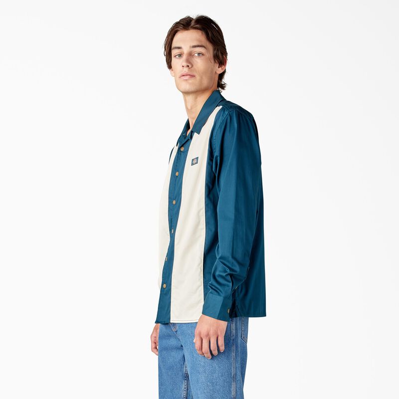 Dickies Westover Long Sleeve Shirt Reflecting Pond ID-He9NjVme