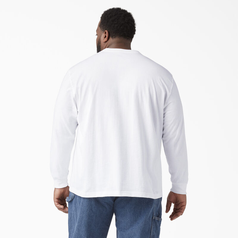 Dickies Heavyweight Long Sleeve Henley T-Shirt White ID-HkCxqhHO