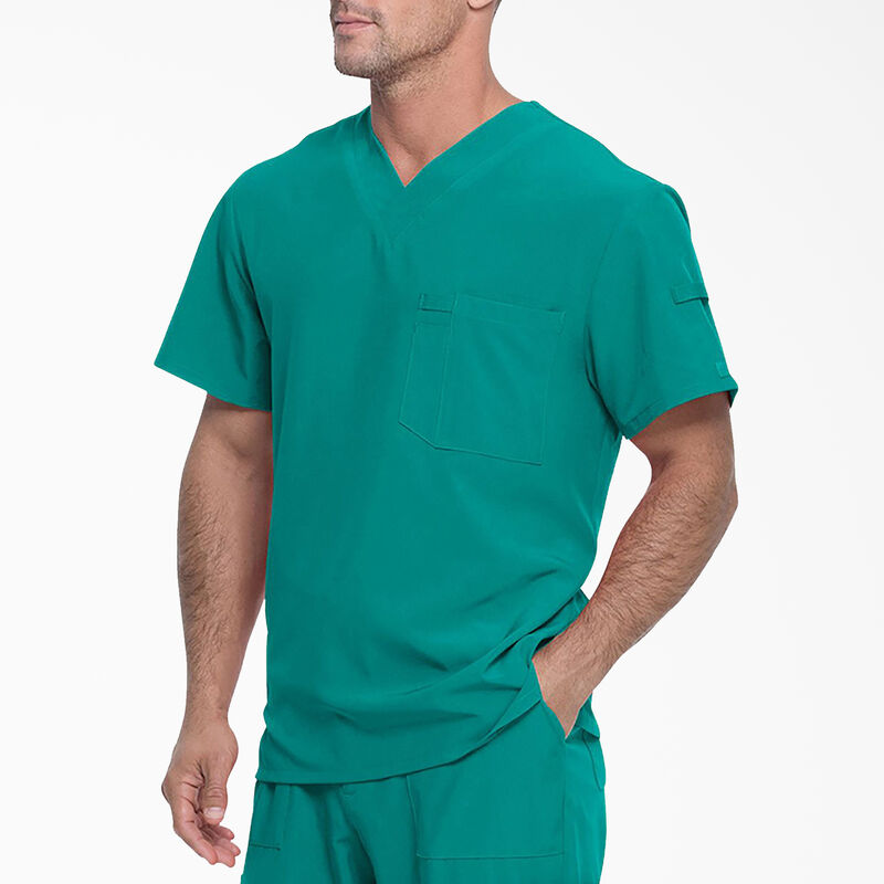 Dickies Men's EDS Essentials V-Neck Scrub Top Teal ID-HvPhwjq5