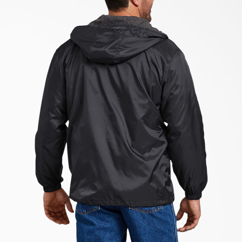 Dickies Fleece Lined Nylon Hooded Jacket Black ID-I5qFnZ8D