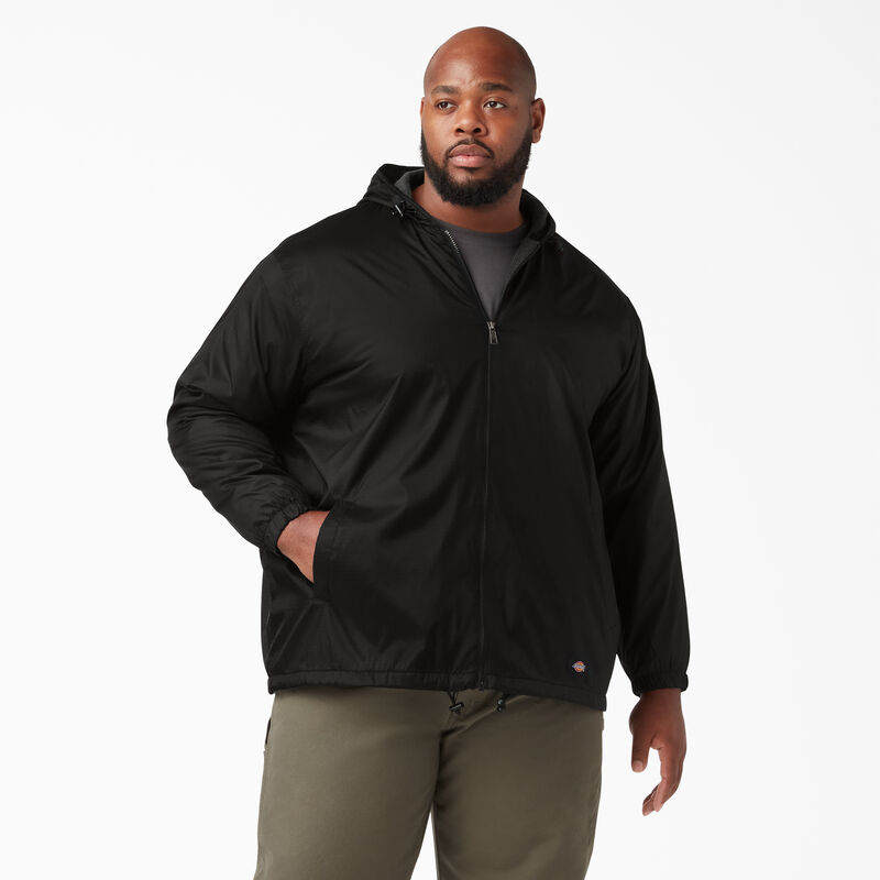 Dickies Fleece Lined Nylon Hooded Jacket Black ID-I5qFnZ8D