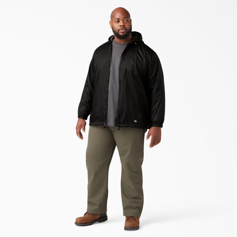 Dickies Fleece Lined Nylon Hooded Jacket Black ID-I5qFnZ8D