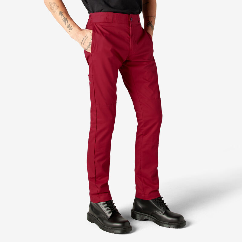 Dickies Skinny Fit Double Knee Work Pants English Red ID-IBFVb7k5