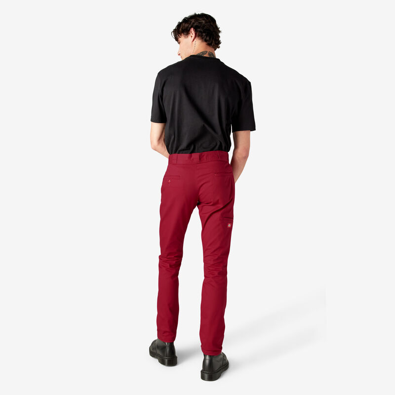 Dickies Skinny Fit Double Knee Work Pants English Red ID-IBFVb7k5