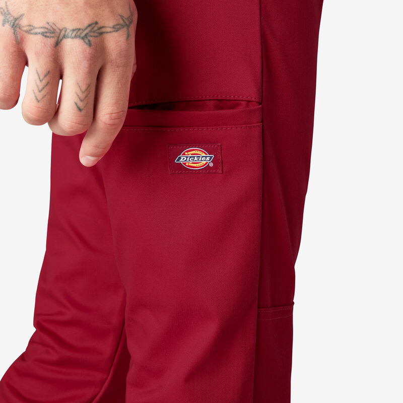Dickies Skinny Fit Double Knee Work Pants English Red ID-IBFVb7k5