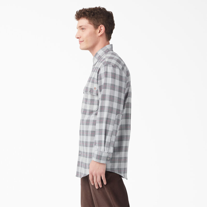 Dickies Long Sleeve Flannel Shirt Ultimate Gray Plaid ID-IKsd3uTZ