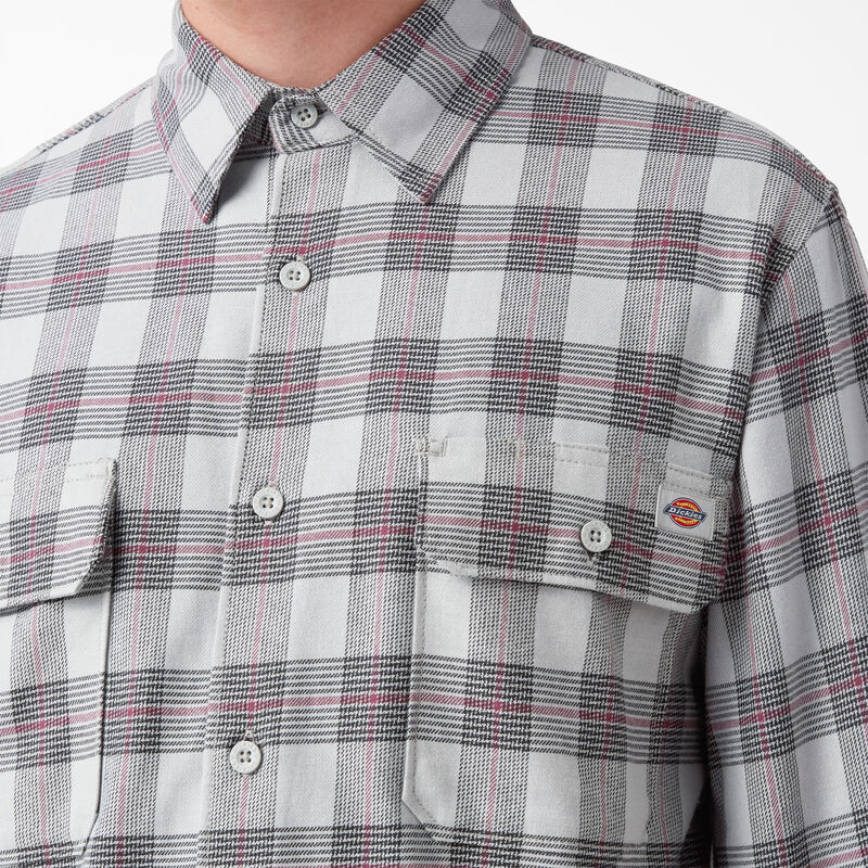 Dickies Long Sleeve Flannel Shirt Ultimate Gray Plaid ID-IKsd3uTZ