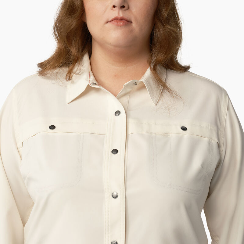 Dickies Plus Cooling Roll-Tab Work Shirt Antique White ID-INjCA5hH