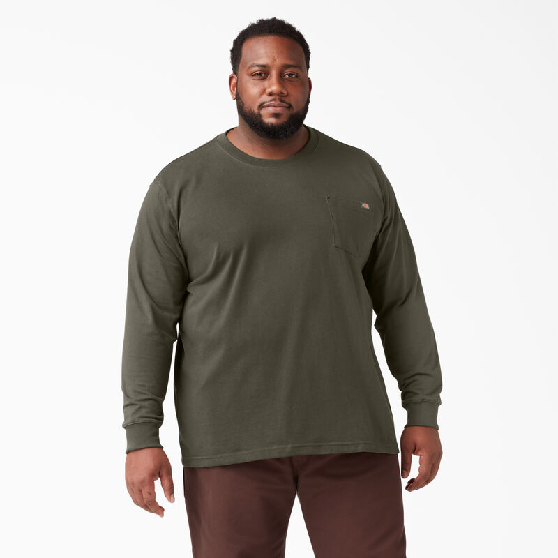 Dickies Heavyweight Long Sleeve Pocket T-Shirt Moss Green ID-IYvFPfni