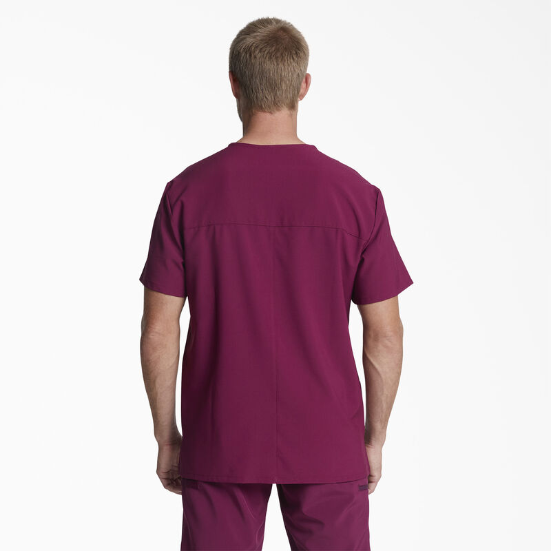 Dickies Men's EDS Essentials V-Neck Scrub Top with Patch Pockets Wine ID-IjWQTpU0