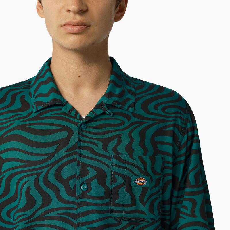 Dickies Zebra Print Short Sleeve Shirt Apple Mint ID-IrYqpROP