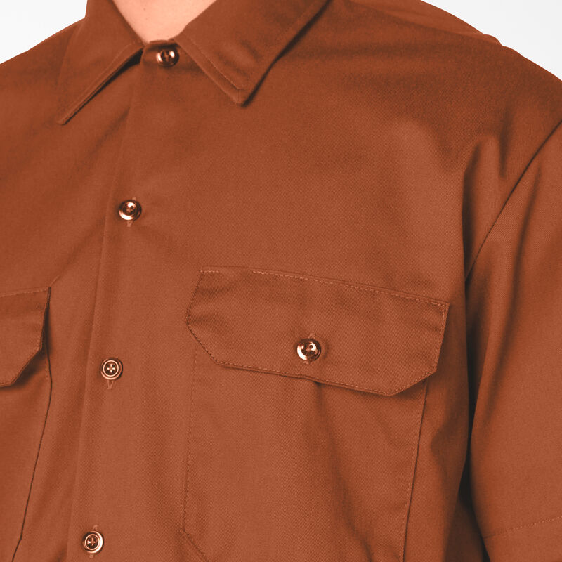 Dickies Short Sleeve Work Shirt Gingerbread Brown ID-J8US4xM2