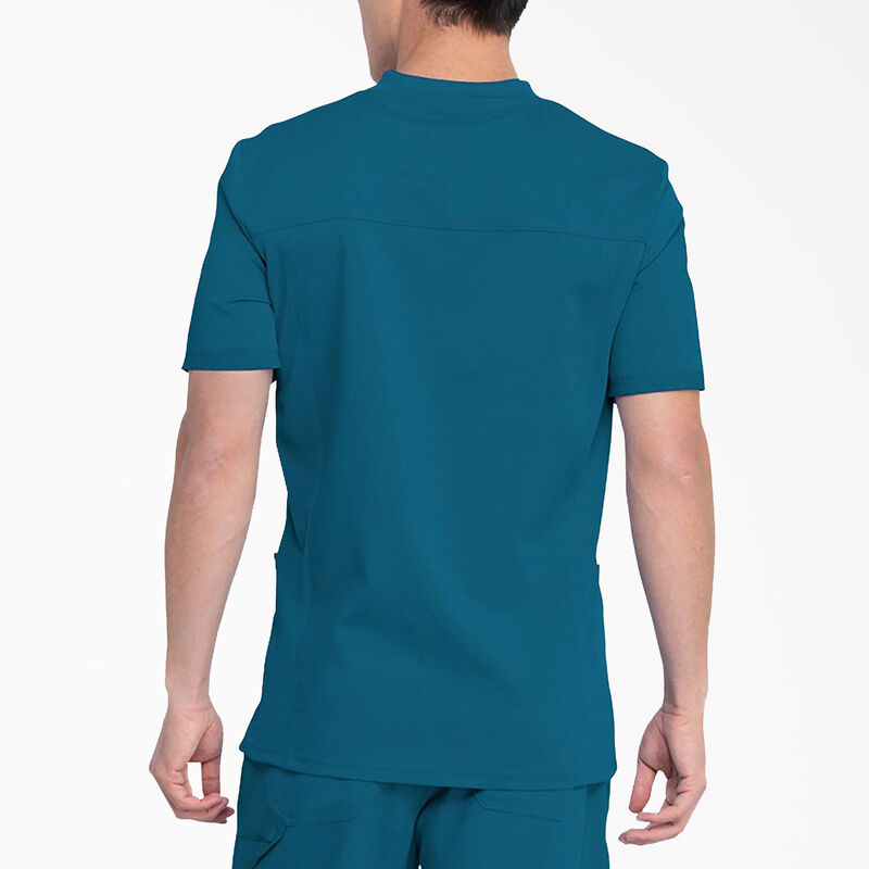 Dickies Men's Balance V-Neck Scrub Top with Patch Pockets Caribbean Blue ID-J8fHBaY7
