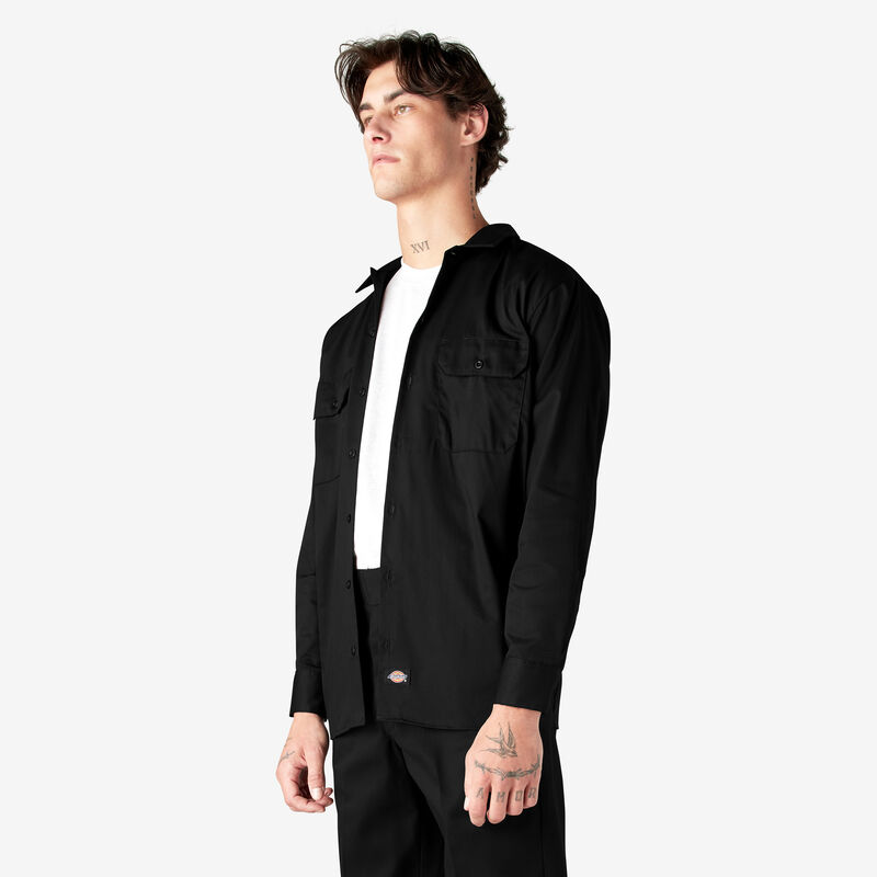 Dickies Long Sleeve Work Shirt Black ID-J9ky7sLB