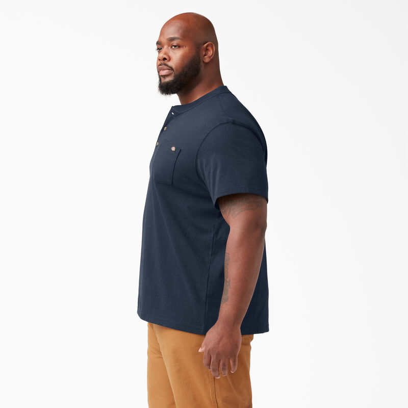 Dickies Heavyweight Short Sleeve Henley T-Shirt Dark Navy ID-JJCWUq9T