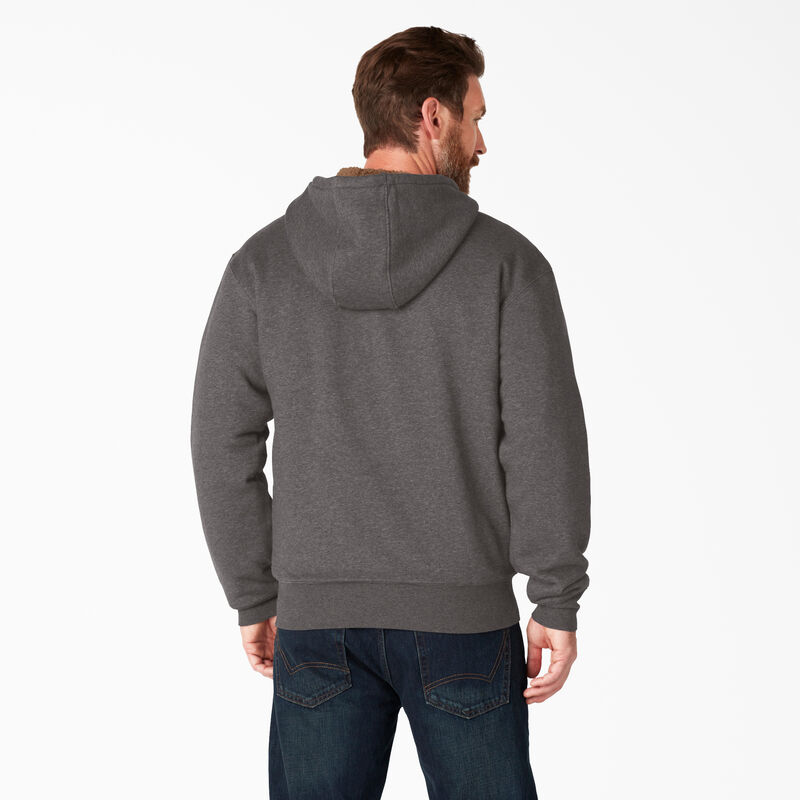 Dickies High Pile Fleece Lined Full Zip Hoodie Dark Heather Gray ID-JKaz1x33