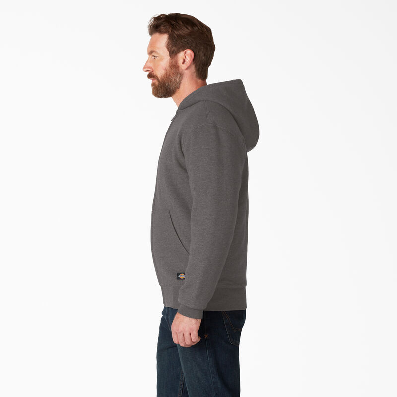 Dickies High Pile Fleece Lined Full Zip Hoodie Dark Heather Gray ID-JKaz1x33