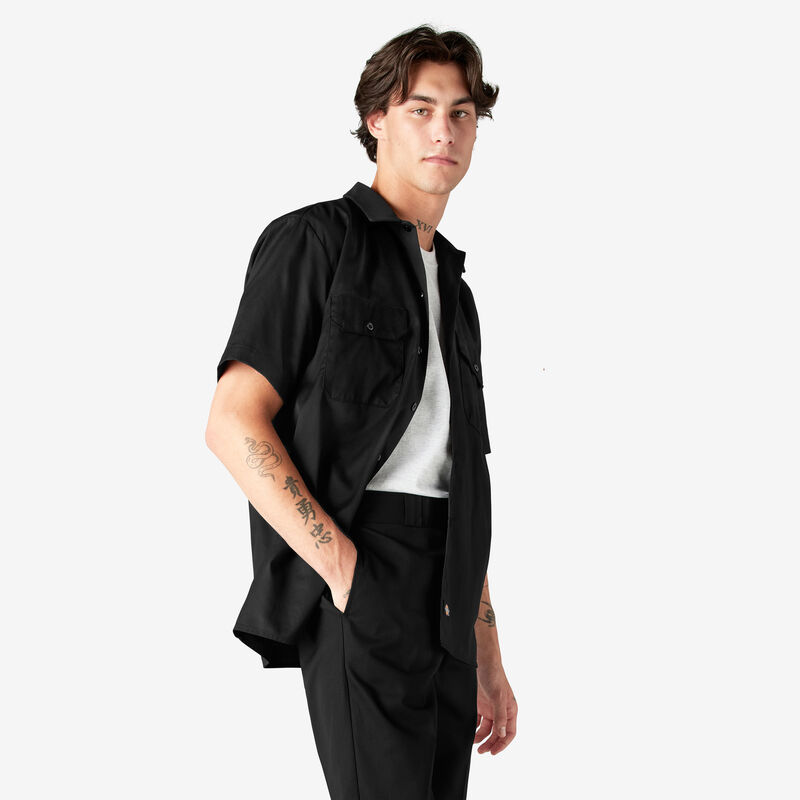 Dickies Short Sleeve Work Shirt Black ID-JNBEwuz5