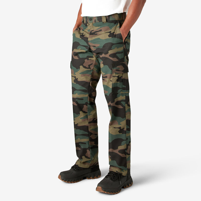 Dickies FLEX Regular Fit Cargo Pants Hunter Green Camo ID-JRl7wgMT