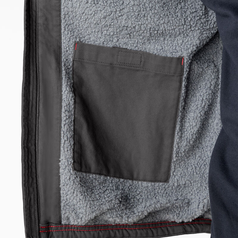 Dickies Duck Canvas High Pile Fleece Lined Jacket Rinsed Slate ID-K1ZnOR5p