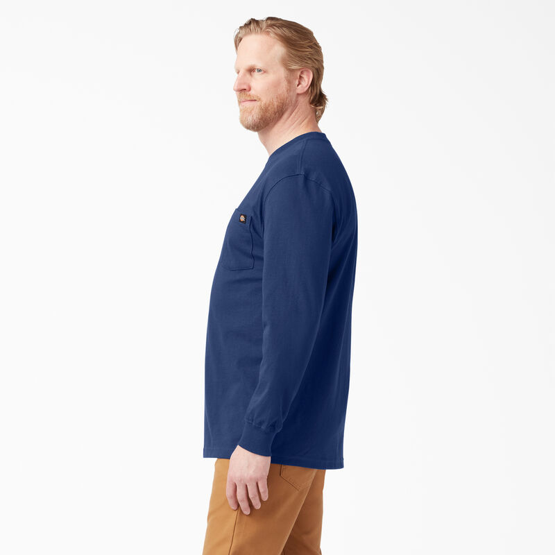 Dickies Heavyweight Long Sleeve Pocket T-Shirt Deep Blue ID-K7kV9AGt