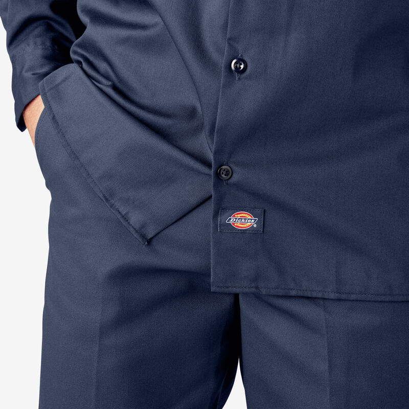 Dickies Long Sleeve Work Shirt Navy Blue ID-KLhZ0sR8
