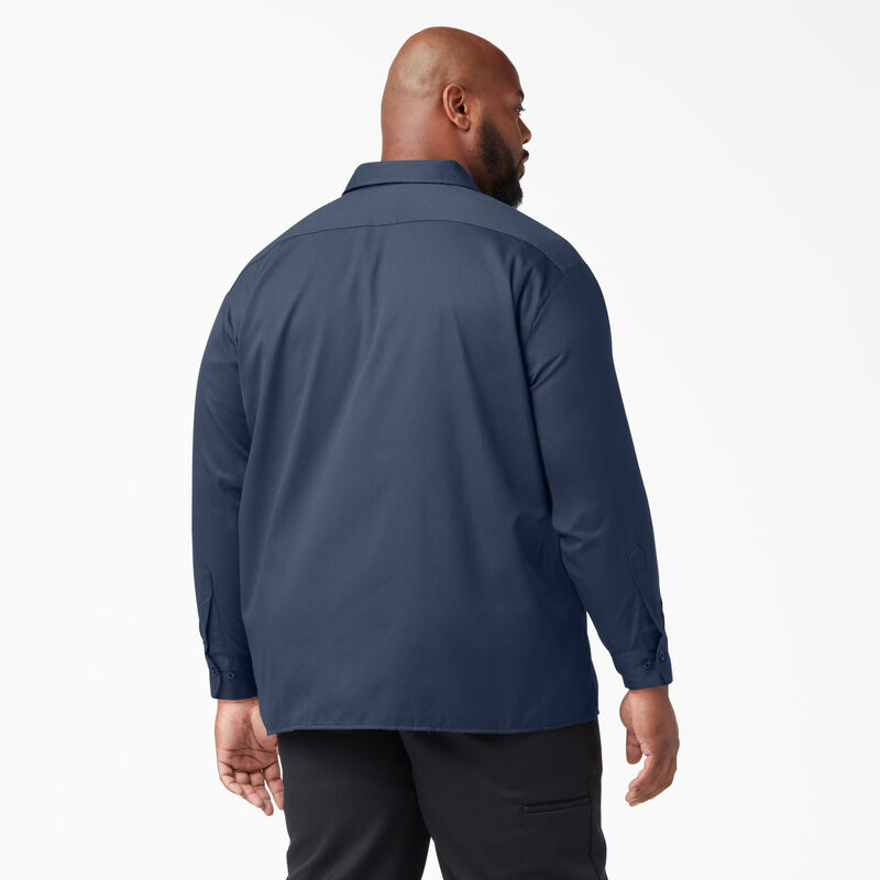 Dickies Long Sleeve Work Shirt Navy Blue ID-KLhZ0sR8