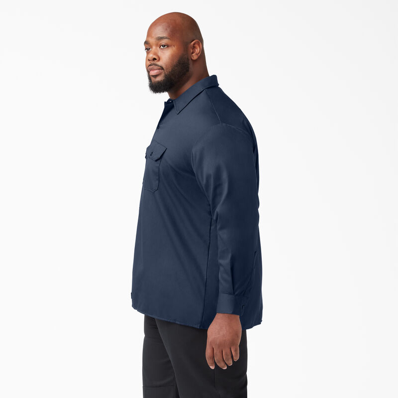 Dickies Long Sleeve Work Shirt Navy Blue ID-KLhZ0sR8